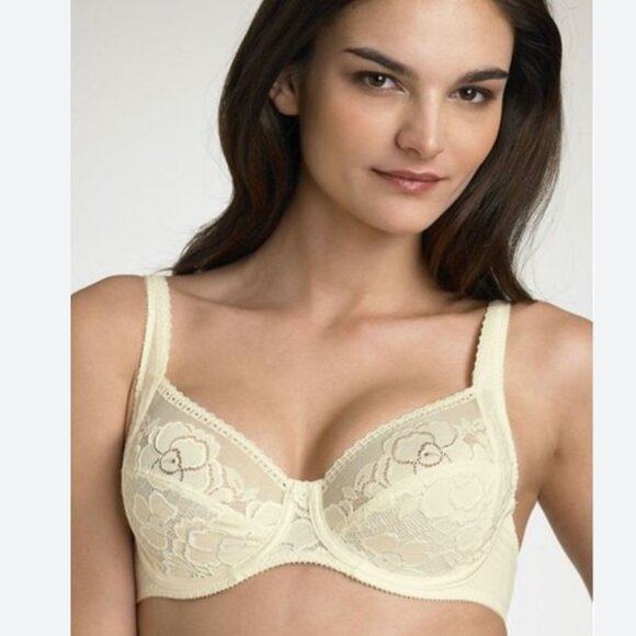 Chantelle 3011 Classy Full Figure Lace 3-Parts Bra Navy BLUE 36DD - Picture 8 of 8